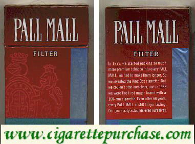 Pall Mall Filter cigaettes hard box